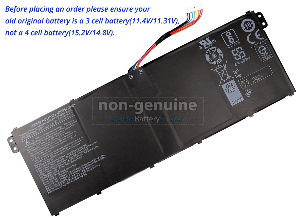 vervanging batterij voor Acer Aspire ES1-512-C3V7