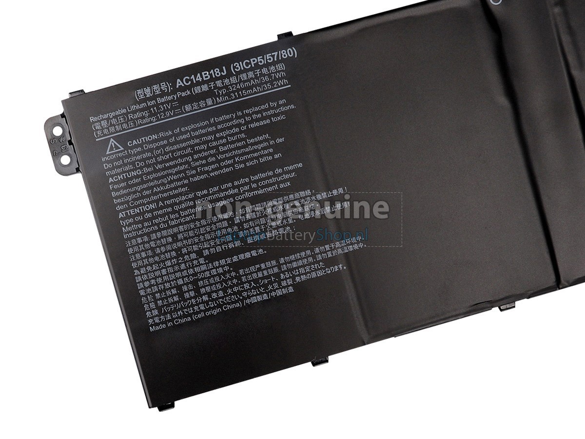 vervanging batterij voor Acer AC14B18J(3ICP5/57/80)