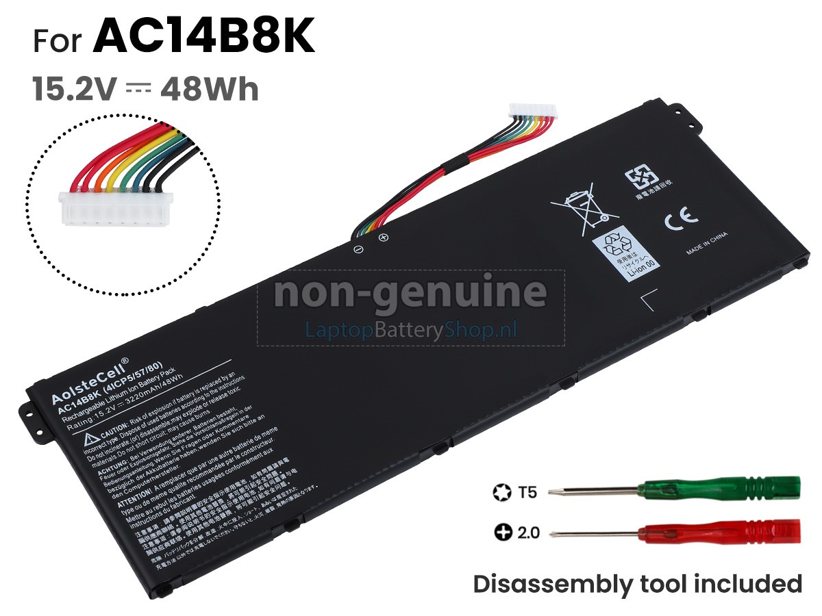 vervanging batterij voor Acer AC14B8K(4ICP5/57/80)