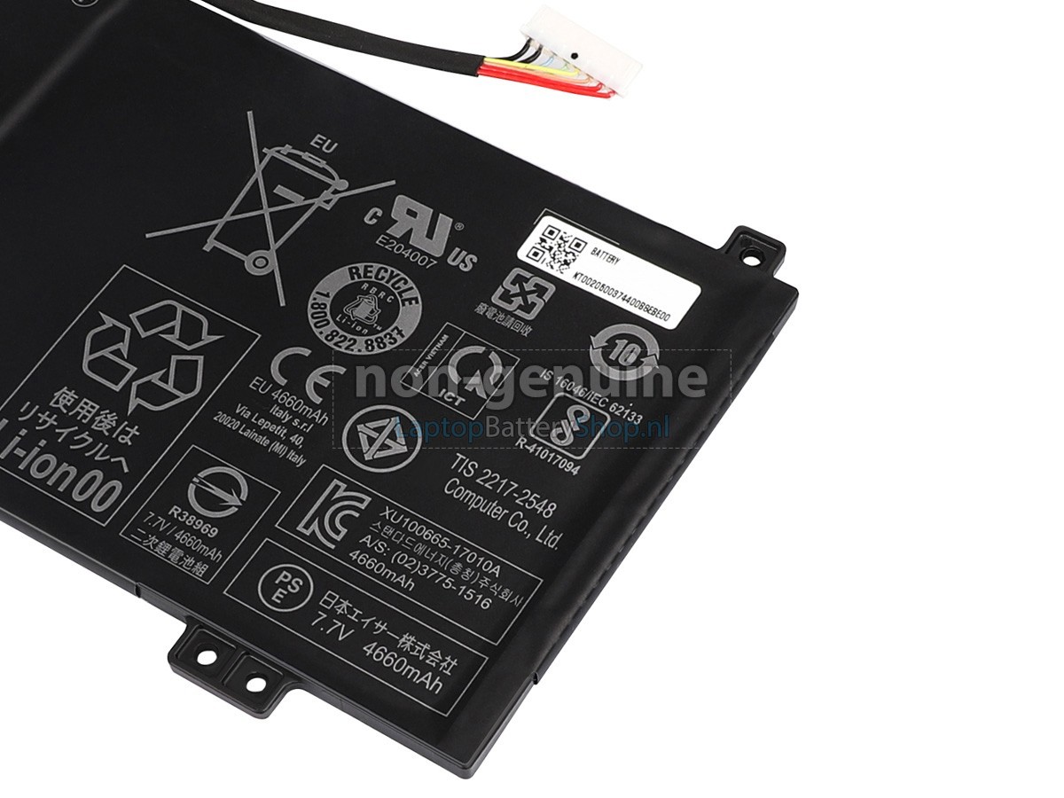 vervanging batterij voor Acer KT.00204.006