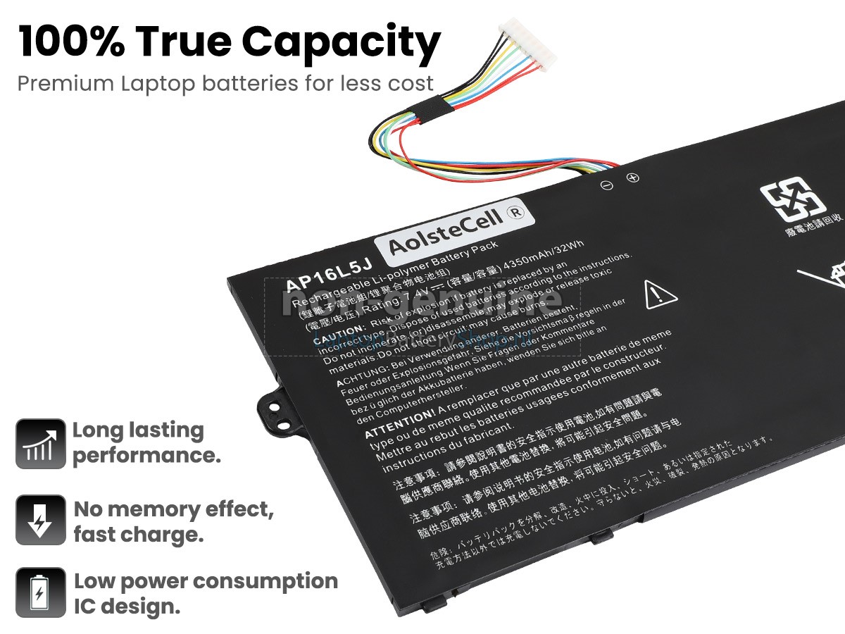 vervanging batterij voor Acer AP16L5J