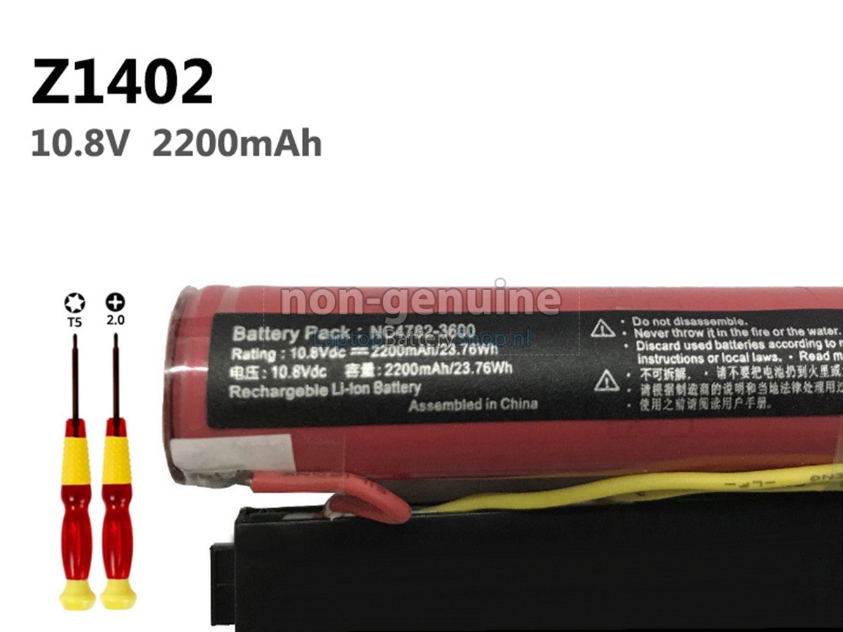 vervanging batterij voor Acer Z1402