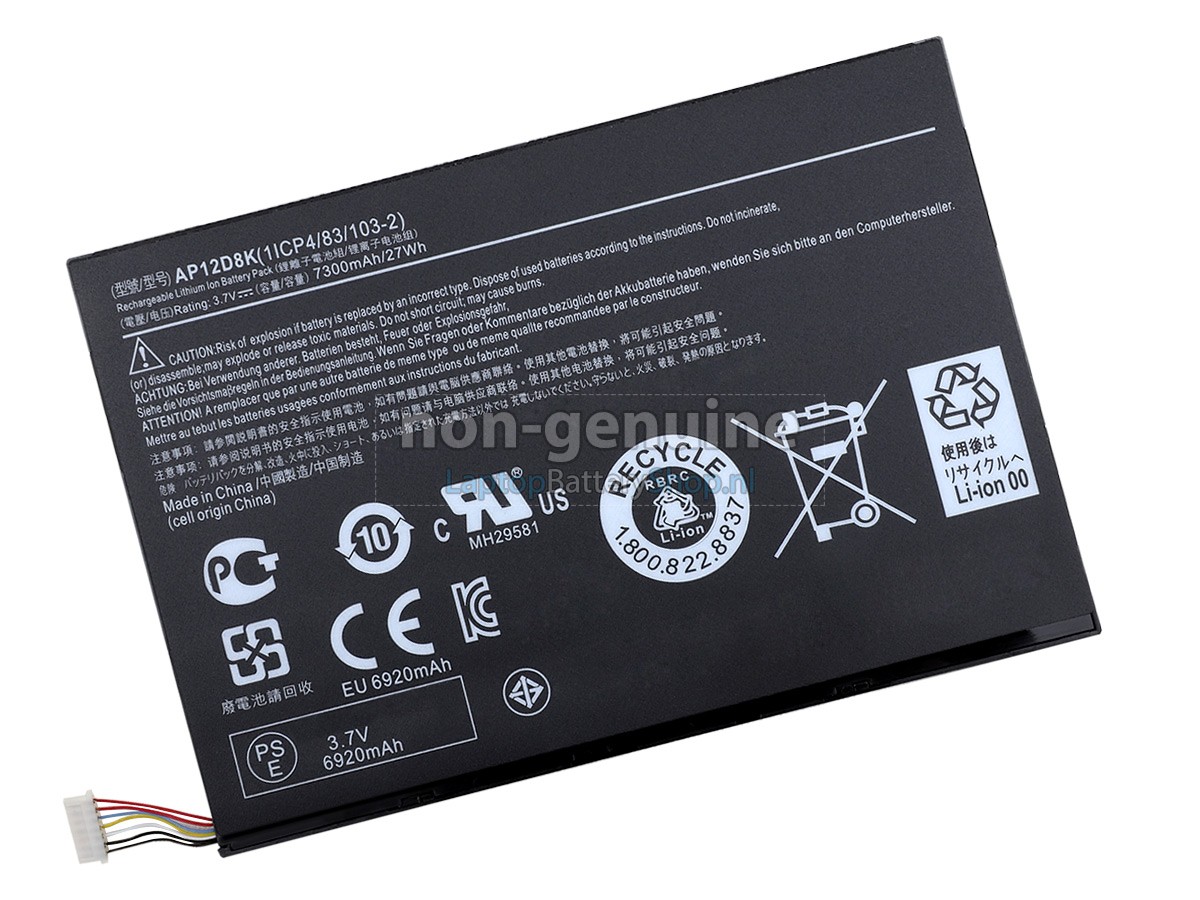 vervanging batterij voor Acer Iconia W510-1892