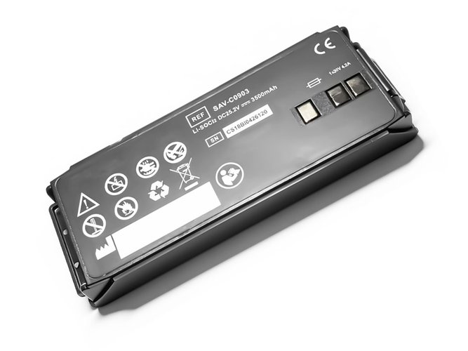 AMI Italia Saver One defibrillator laptop accu vervangen