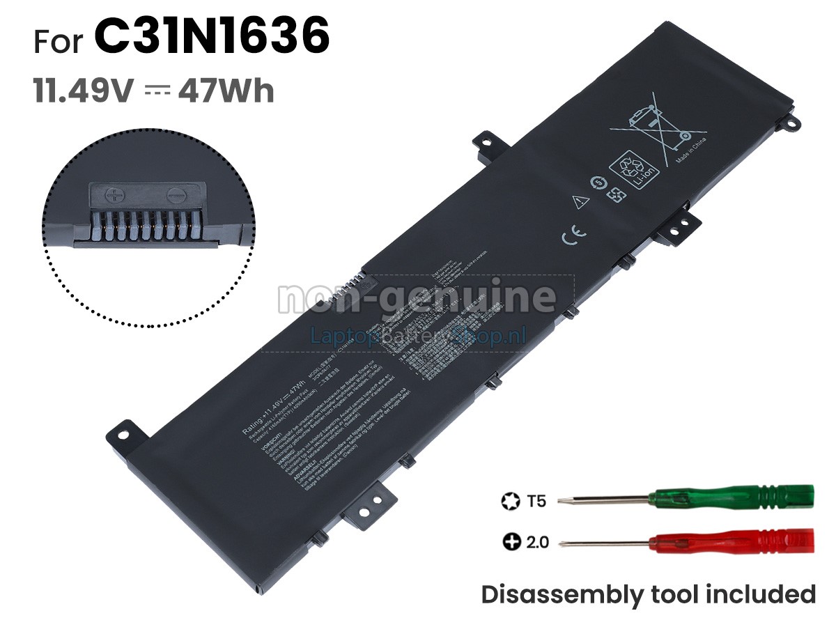 vervanging batterij voor Asus 0B200-02580200