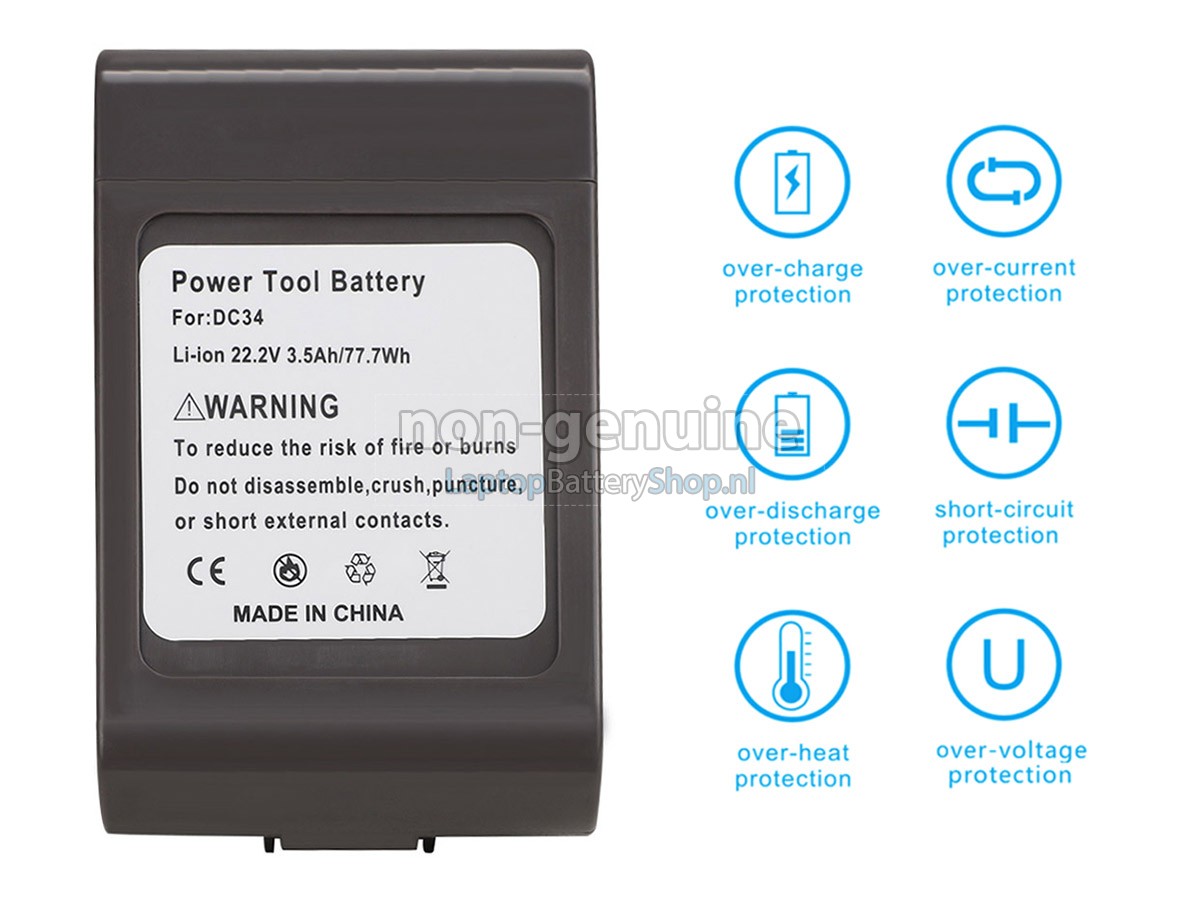 vervanging batterij voor Dyson 17083-07