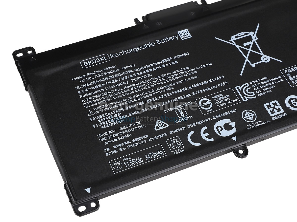 vervanging batterij voor HP BK03XL