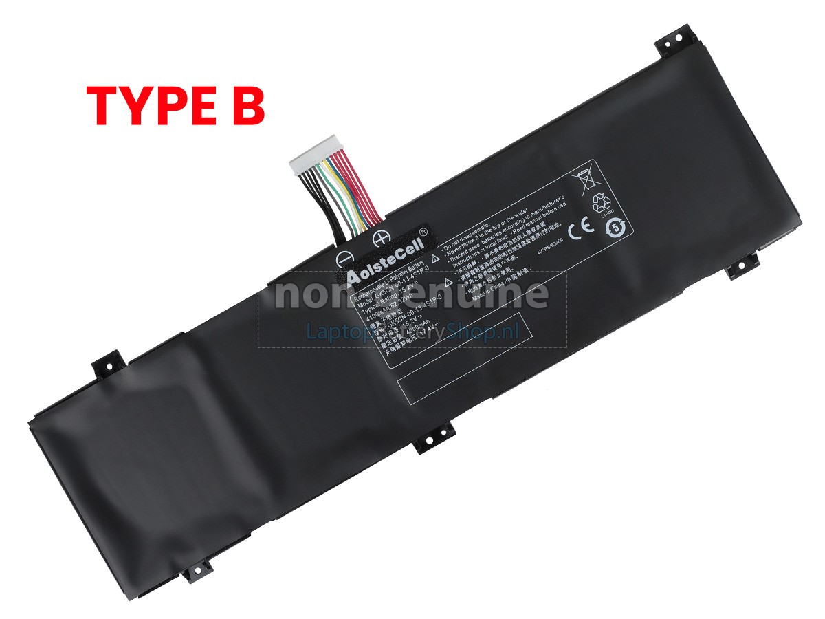 vervanging batterij voor Mechrevo ERAZER X6805