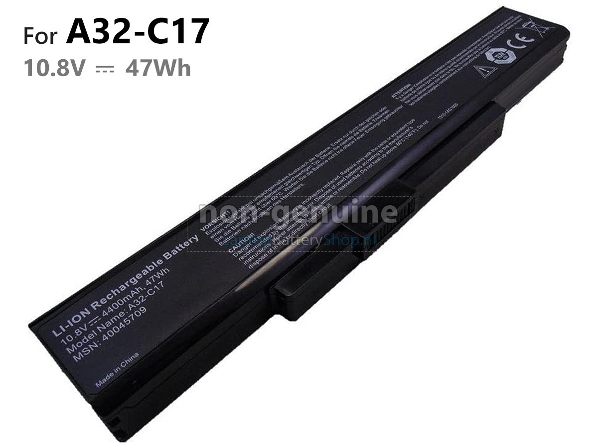 vervanging batterij voor Medion Akoya P7627T
