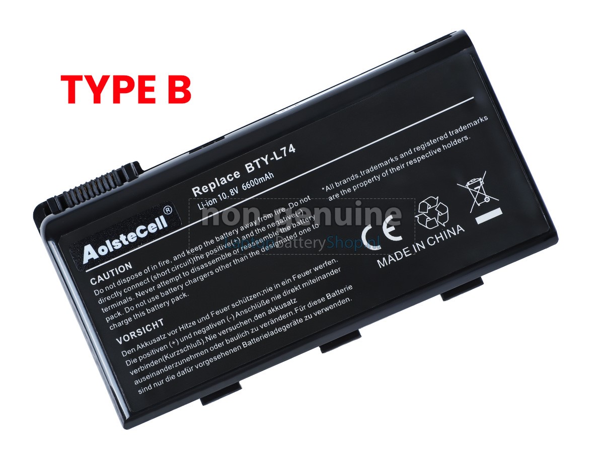 vervanging batterij voor MSI A5000