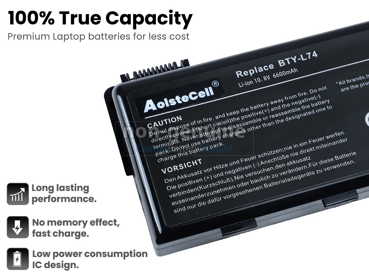 vervanging batterij voor MSI CX630
