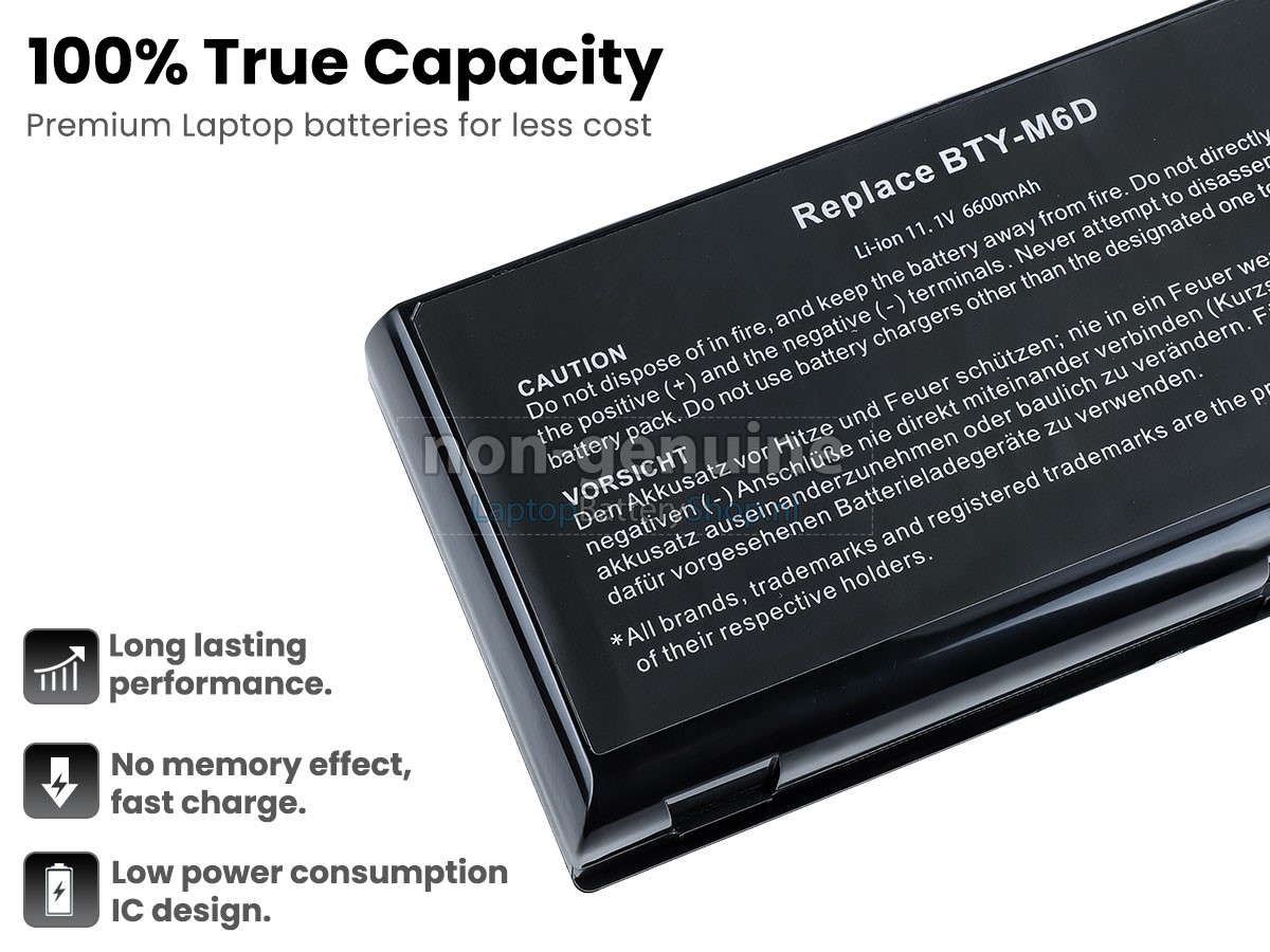 vervanging batterij voor MSI ERAZER X7827